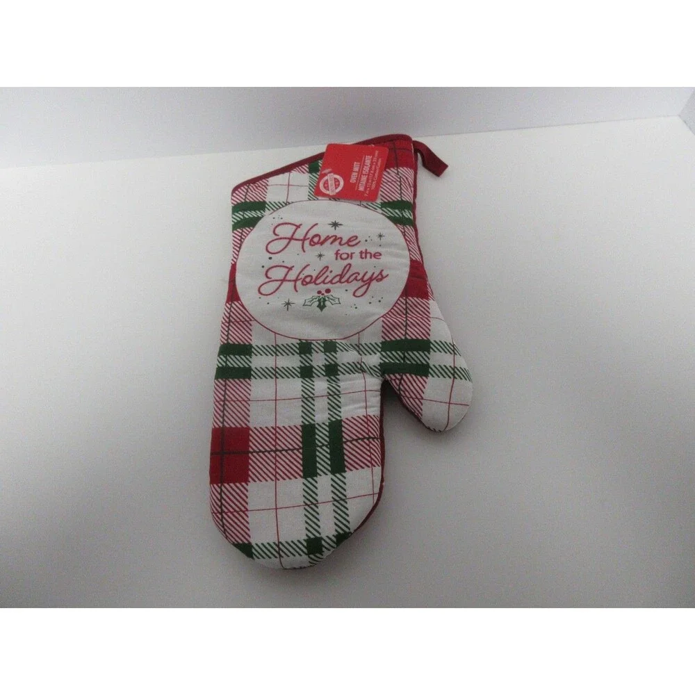 5 pc kitchen towel set (2 Kitchen Towels 1 Oven Mitt 2 Potholders Home for Holid